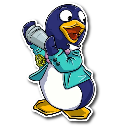 🥳 Стикер «Пингвины 90-ых» для Telegram