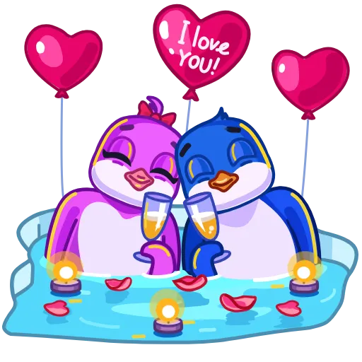 👩‍❤️‍👨 Стикер «Lolo and Pepe» для Telegram