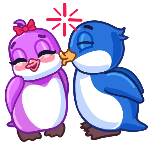 👩‍❤️‍💋‍👨 Стикер «Lolo and Pepe» для Telegram