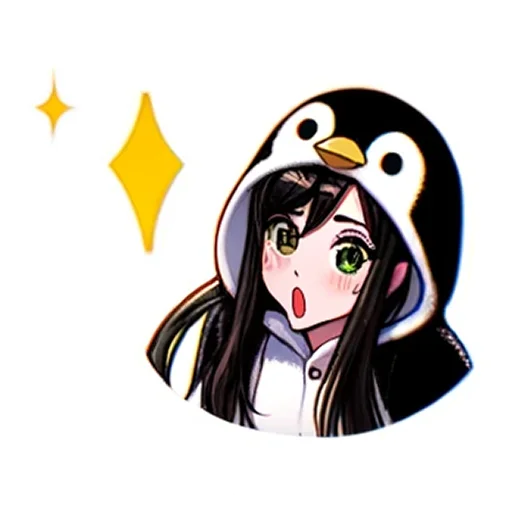 😱 Стикер «Penguin Tyan» для Telegram