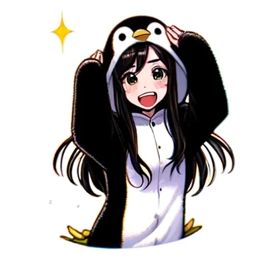 🙌 Стикер «Penguin Tyan» для Telegram