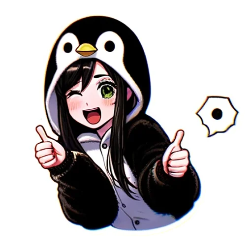 👍 Стикер «Penguin Tyan» для Telegram