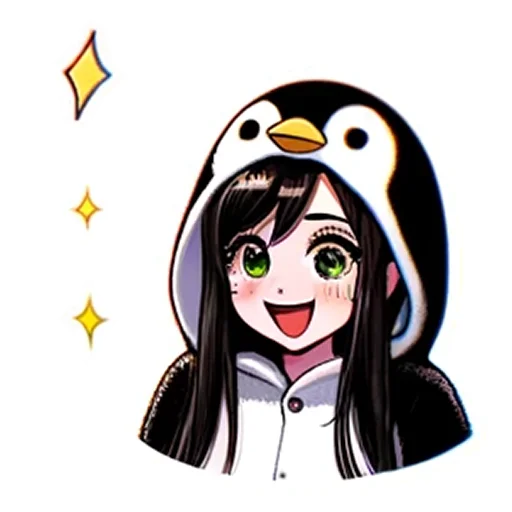 😃 Стикер «Penguin Tyan» для Telegram