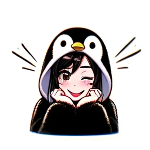 😊 Стикер «Penguin Tyan» для Telegram