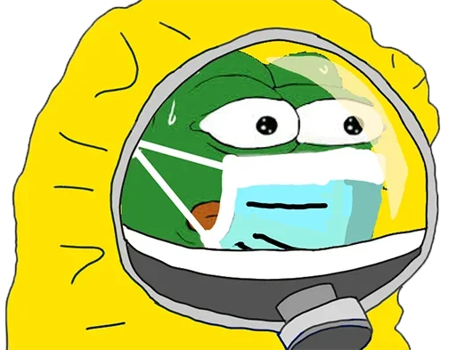 😷 Стикер «Pepe Coronavirus» для Telegram