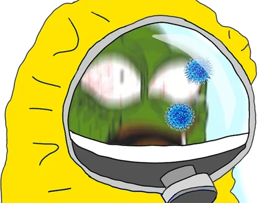 🦠 Стикер «Pepe Coronavirus» для Telegram