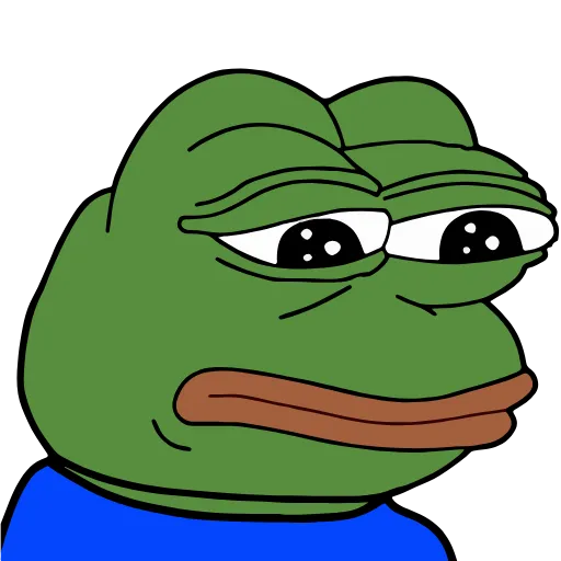 😔 Стикер «PePe ⇲ ⇱» для Telegram