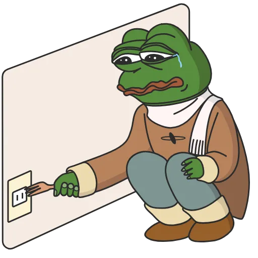 😭 Стикер «PePe ⇲ ⇱» для Telegram