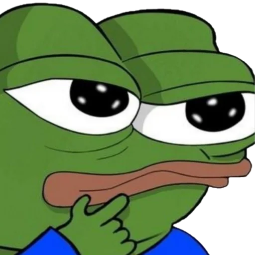 🤨 Стикер «pepe и peepo - для важных разговоров (почему рот в говне?)» для Telegram