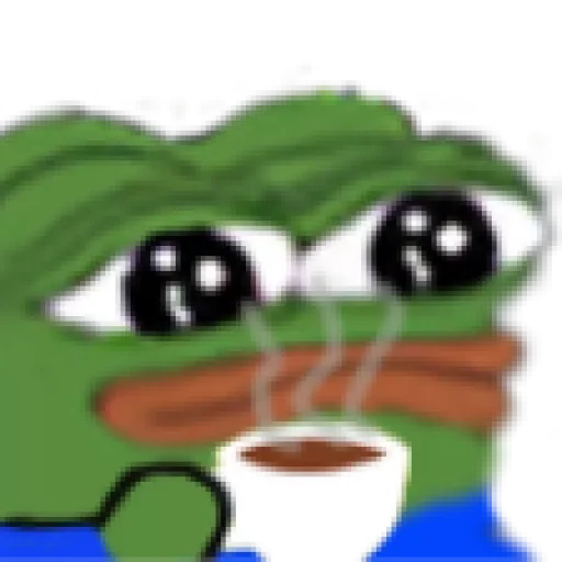 ☕️ Стикер «pepe и peepo - для важных разговоров (почему рот в говне?)» для Telegram