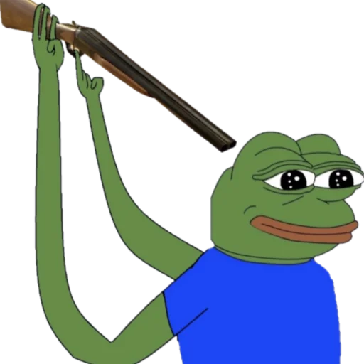 😞 Стикер «pepe и peepo - для важных разговоров (почему рот в говне?)» для Telegram