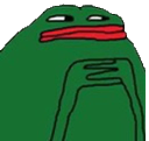 🤔 Стикер «pepe и peepo - для важных разговоров (почему рот в говне?)» для Telegram