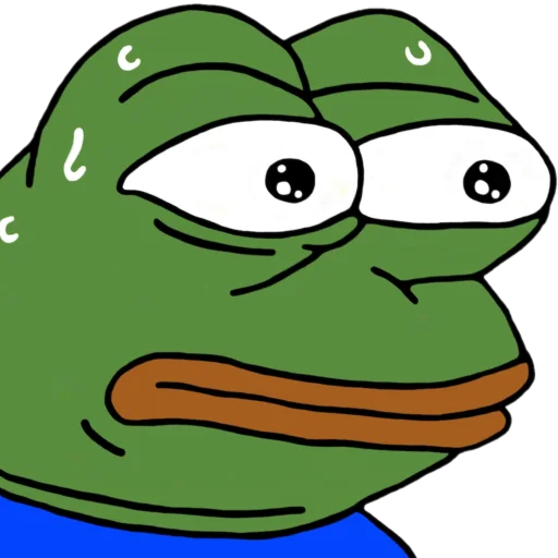 😥 Стикер «pepe и peepo - для важных разговоров (почему рот в говне?)» для Telegram