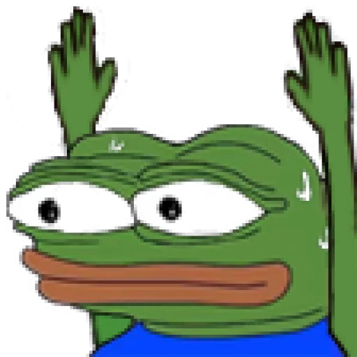 😯 Стикер «pepe и peepo - для важных разговоров (почему рот в говне?)» для Telegram