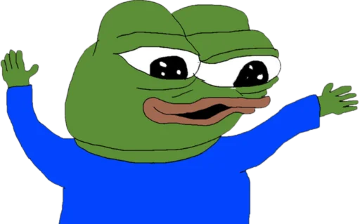 🥳 Стикер «pepe и peepo - для важных разговоров (почему рот в говне?)» для Telegram