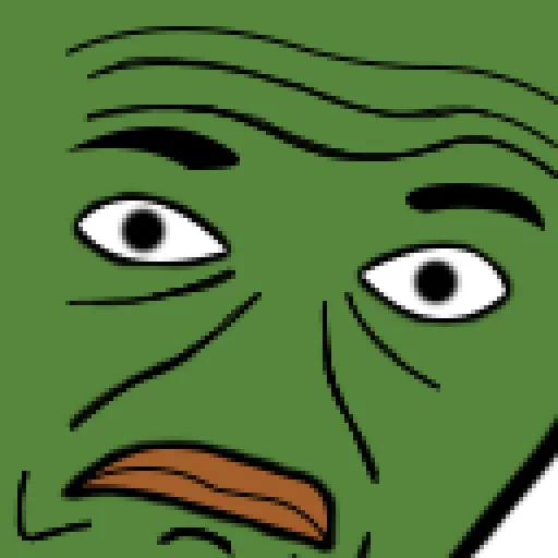 😐 Стикер «pepe и peepo - для важных разговоров (почему рот в говне?)» для Telegram
