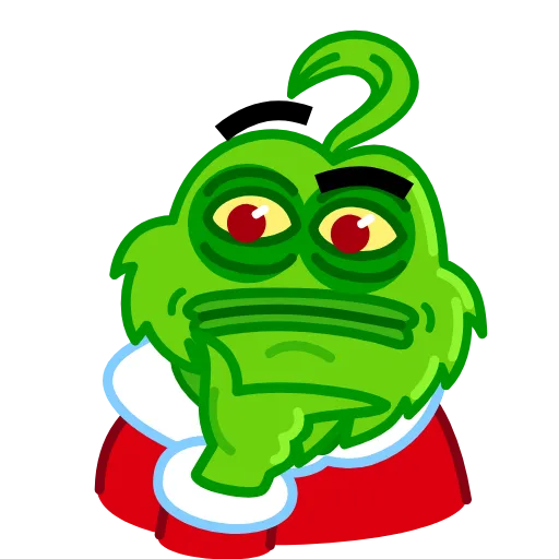 🤔 Эмодзи «Pepe Grinch Emoji» для Telegram