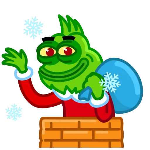 👋 Эмодзи «Pepe Grinch Emoji» для Telegram
