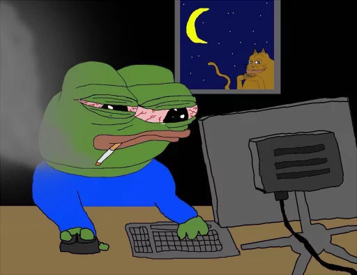 👴 Стикер «PEPE MUSTA» для Telegram