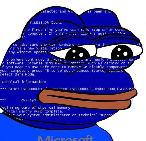 😔 Стикер «PEPE MUSTA» для Telegram