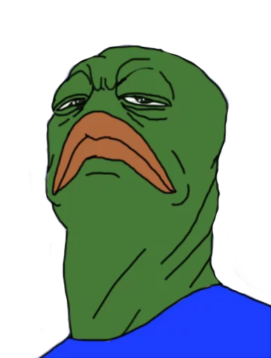 😕 Стикер «PEPE MUSTA» для Telegram