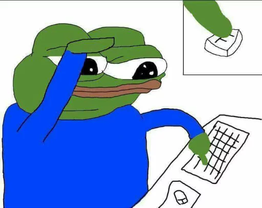 ❌ Стикер «PEPE MUSTA» для Telegram