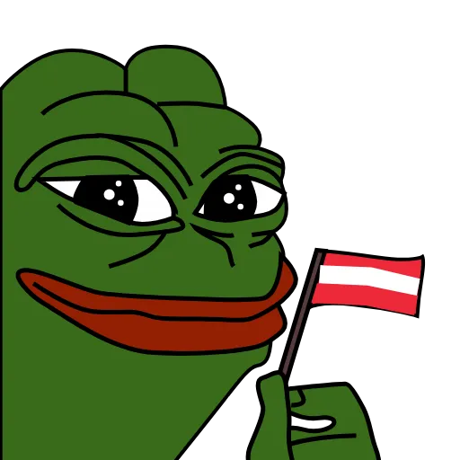 🇦🇹 Стикер «Pepe patriot» для Telegram