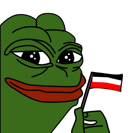 🇩🇪 Стикер «Pepe patriot» для Telegram