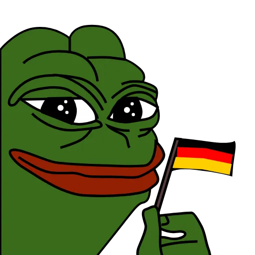 🇩🇪 Стикер «Pepe patriot» для Telegram