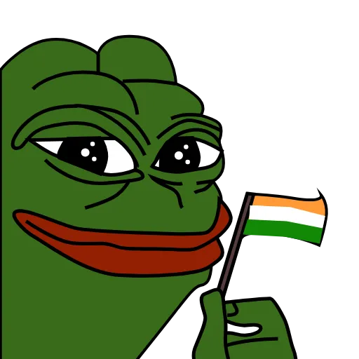 🇮🇳 Стикер «Pepe patriot» для Telegram