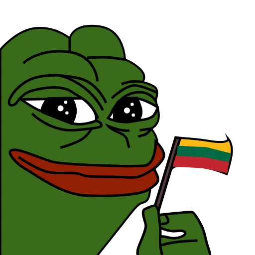 🇱🇹 Стикер «Pepe patriot» для Telegram