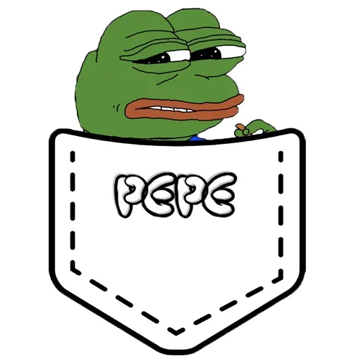 😫 Стикер «Лягушка Пепе в кармане» для Telegram