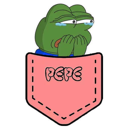 😔 Стикер «Лягушка Пепе в кармане» для Telegram
