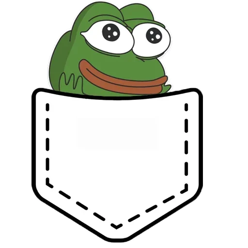 🤯 Стикер «Лягушка Пепе в кармане» для Telegram