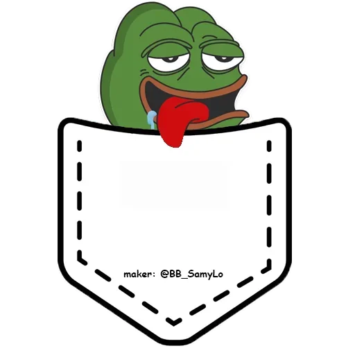 😔 Стикер «Лягушка Пепе в кармане» для Telegram