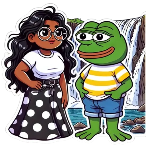 🏕 Стикер «Pepe and Puffy» для Telegram