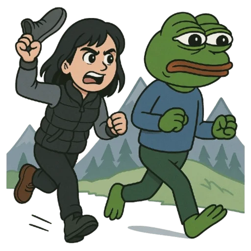 😡 Стикер «Pepe and Puffy» для Telegram