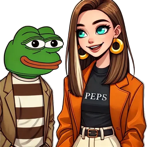 👗 Стикер «Pepe and Puffy» для Telegram