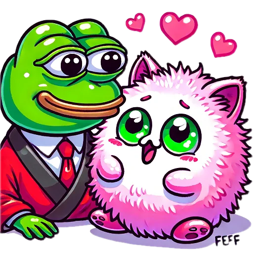 ❤️ Стикер «Pepe and Puffy» для Telegram
