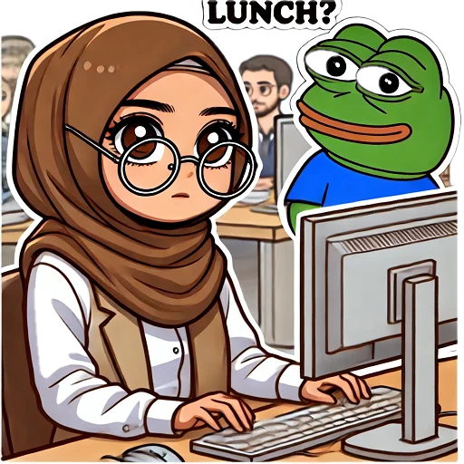 🥗 Стикер «Pepe and Puffy» для Telegram