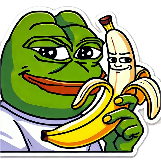 🍌 Стикер «Pepe and Puffy» для Telegram