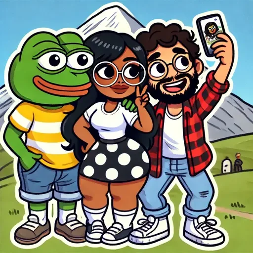 🤳 Стикер «Pepe and Puffy» для Telegram