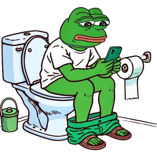 🚽 Стикер «Pepe and Puffy» для Telegram