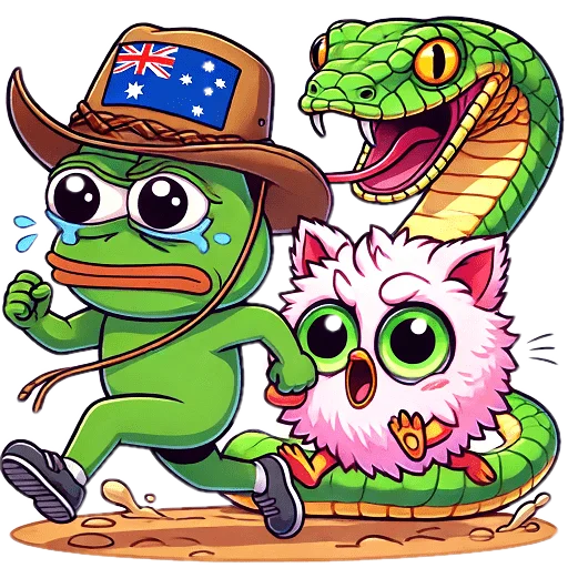 🇦🇺 Стикер «Pepe and Puffy» для Telegram