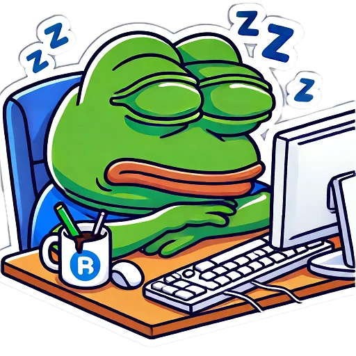 🥱 Стикер «Pepe and Puffy» для Telegram