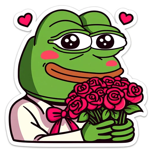 🌹 Стикер «Pepe and Puffy» для Telegram