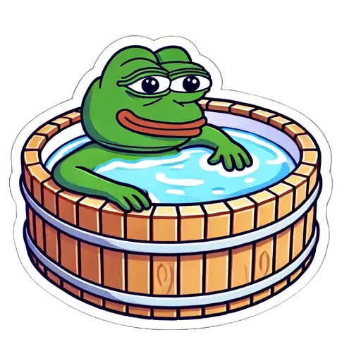 🛁 Стикер «Pepe and Puffy» для Telegram
