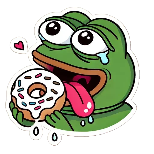 🍩 Стикер «Pepe and Puffy» для Telegram