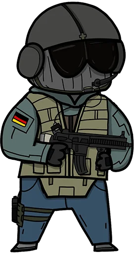 🇩🇪 Стикер «Rainbow six» для Telegram