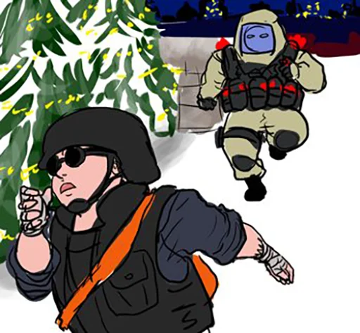 🏃 Стикер «Rainbow six» для Telegram